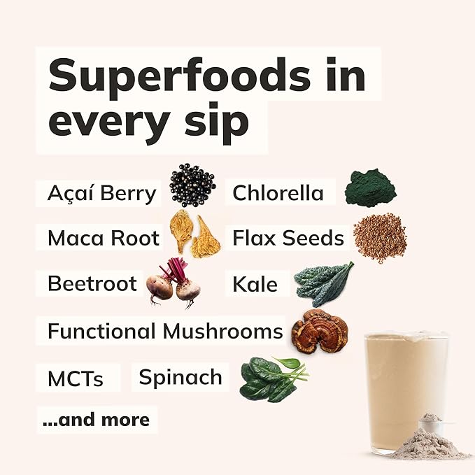 Ka’Chava All-In-One Nutrition Shake Blend, 85+ Superfoods & Nutrients, Meal Replacement, Greens Plant-Based Superfood Powder Protein Drink, Digestive Enzymes & Probiotics, Vegan Dairy Gluten Free, 2lb