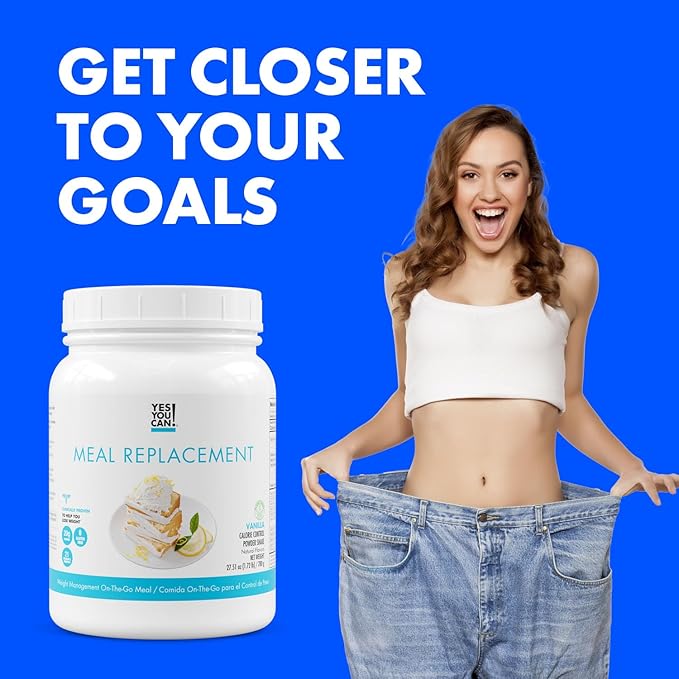 Yes You Can! Complete Meal Replacement Shake - 15 Servings (Vanilla) - Meal Replacement Protein Powder with Vitamins and Minerals, All-in-One Nutritious Meal Replacement Shakes (2 Pack)