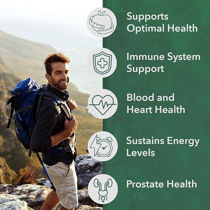 PlantFusion Organic Multivitamin for Men - One Daily Whole Food Blend Men's Multivitamin - Vegan, Non-GMO, Gluten Free & Dairy Free - 30 Tablets (1 Month Supply)