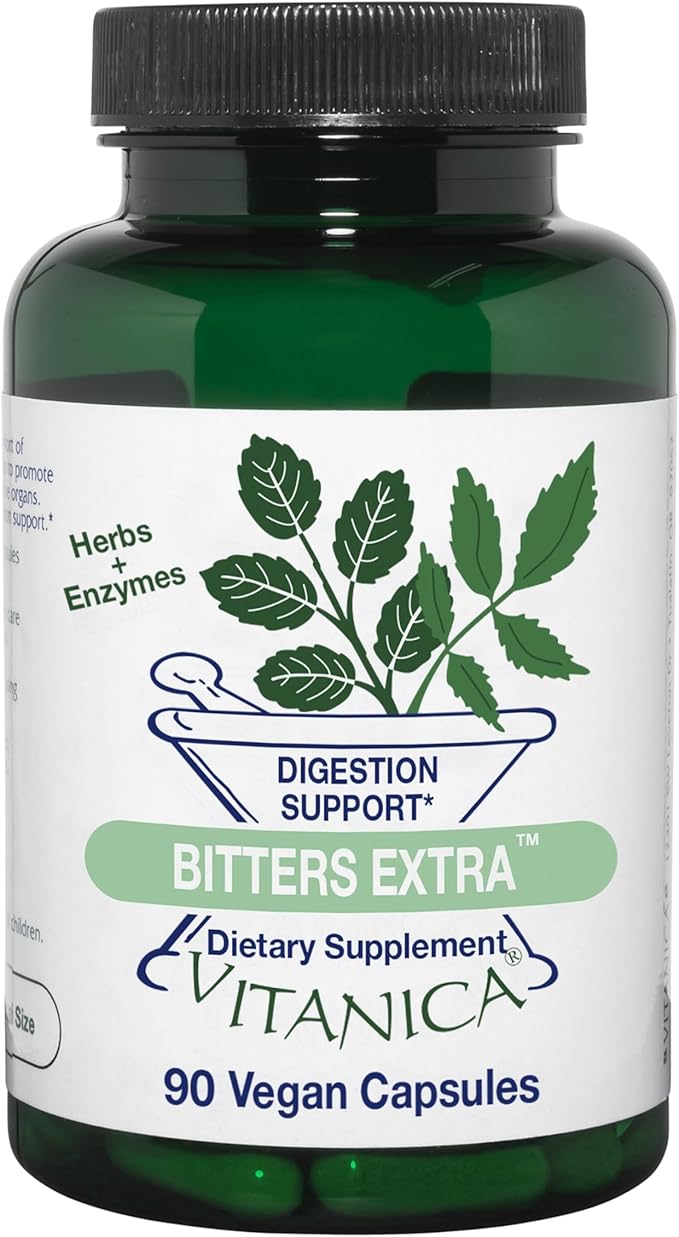 Vitanica Bitters Extra, Digestion Support, Vegan, 90 Capsules