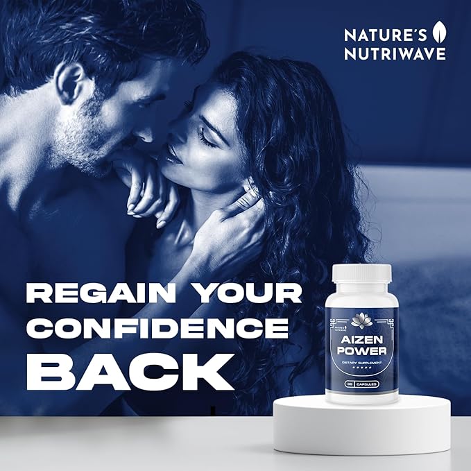 Aizen Power for Men, All Natural Male Supplement, Aizen Power for Men, Male Supplement, Original Formula - 60 Caps, 3 Month Supply