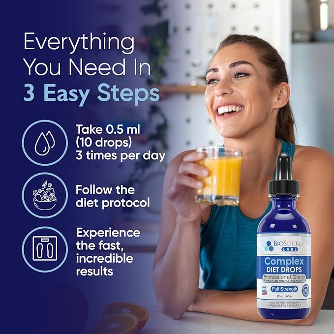 Complex Diet Drops – Best Natural Drops for Men and Women (2 Bottle Pack) - 60 Day Supply