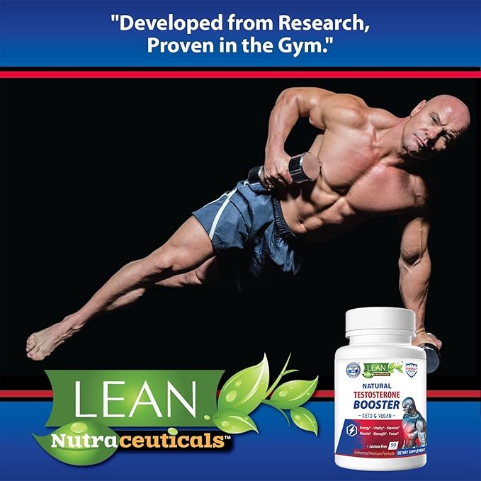 Testosterone Booster for Men, Keto Vegan, Total Male Test Supplement, Tongkat Ali Horney Goat Weed Tribulus Terrestris D Aspartic Acid Boron Plus Zinc DHEA, Enhance Max Mood Build Muscle Pills 90 Caps