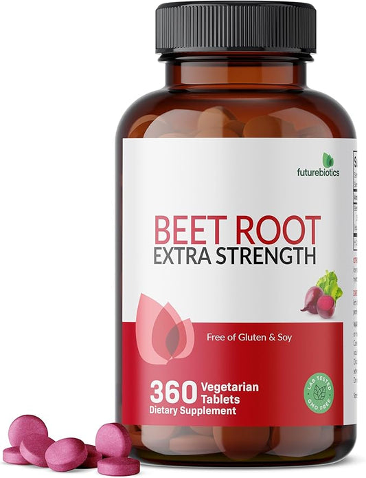 Futurebiotics Beet Root Extra Strength (Equivalent to 2000mg Beet Root per Serving from 500mg 4:1 Extract), Non-GMO, 360 Vegetarian Tablets