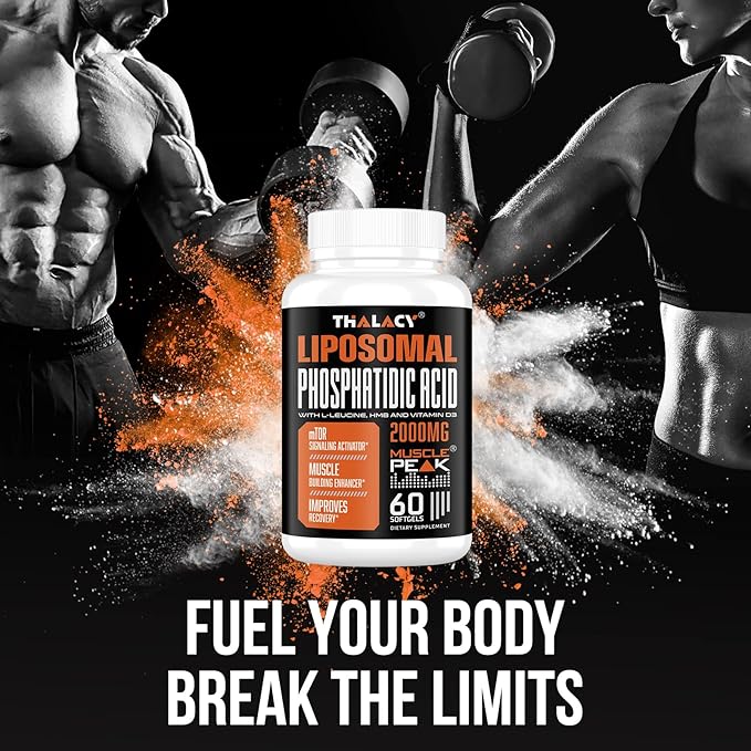 2000mg Liposomal Phosphatidic Acid Muscle Builder (PA), High Absorption Muscle Building Supplements for Men & Women | Muscle Gainer, mTOR Protein Synthesis & Lean Muscle, Strength, 4 Pack