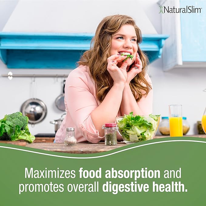NaturalSlim Helpzymes Digestive Enzymes - Superior Digestion Supplements for Gut Health, Bloating & Gas Relief - Amylase, Bromelain, Lipase, Protease & Pancreatin with Betaine HCL - 100 Caps (Solo)