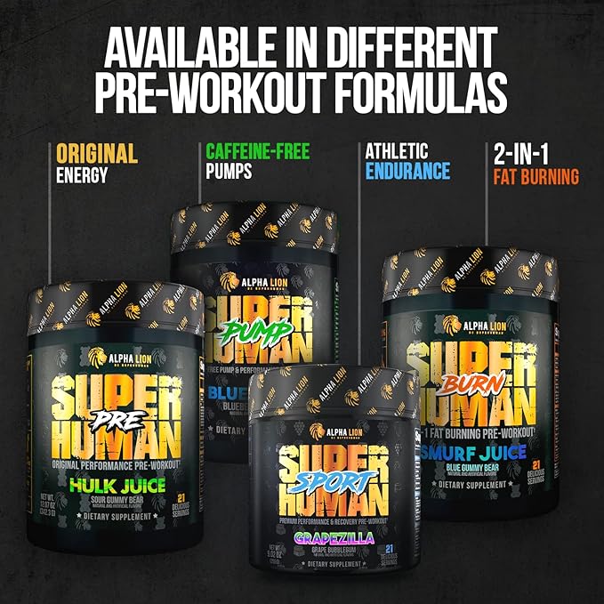 ALPHA LION Core Pre Workout w/Creatine for Performance, Beta Alanine for Muscle, Powder, L-Citrulline for Pump & Tri-Source Caffeine for Sustained Energy (30 Servings, Blue Raspberry Flavor