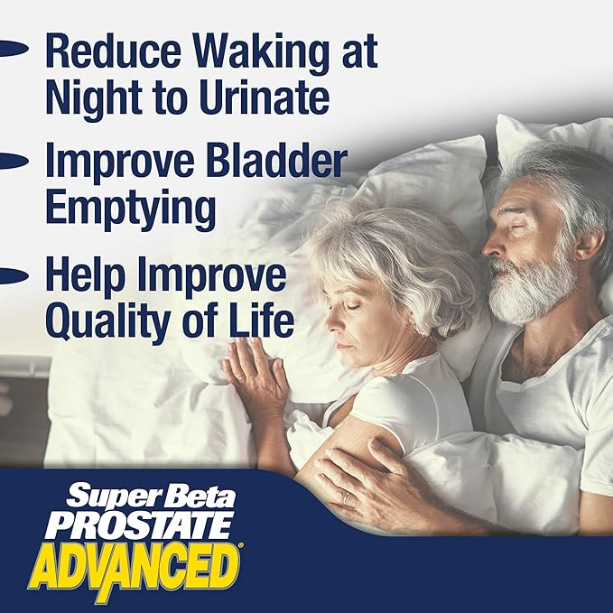 Advanced – Prostate Support Supplement for Men's Health, Promote Sleep, Support Bladder Emptying, Beta Sitosterol (120 Caplets, 2- Pack)