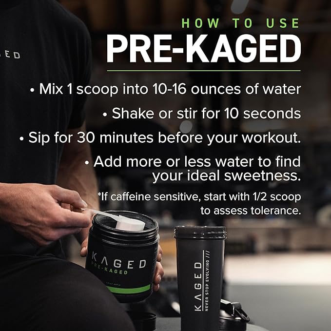 Kaged Original Pre Workout Powder | Berry Blast | Pre-Kaged | Formulated with Creatine, Beta Alanine, Pure Caffeine | 20 Servings