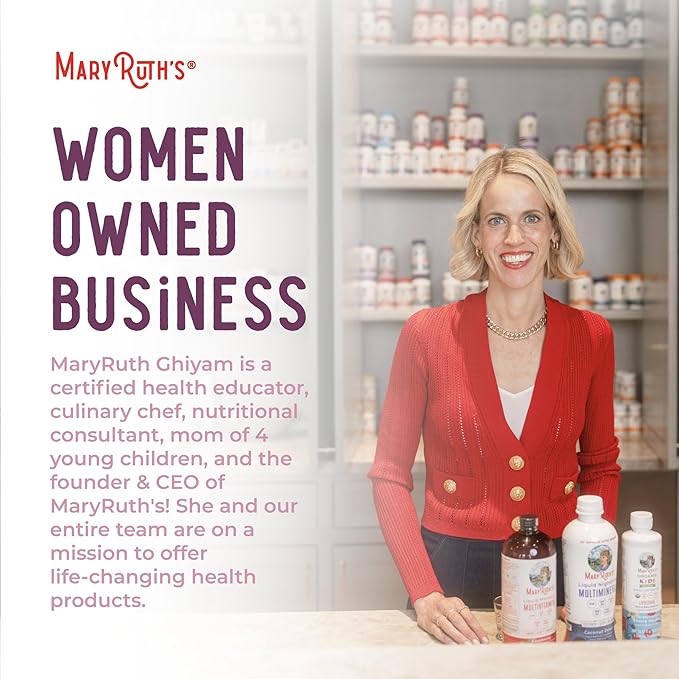 MaryRuth Organics USDA Organic Women's Wellness Liquid Herbal Supplements | Includes Stinging Nettle, Raspberry Leaf, Eleuthero Root, Chaste Tree Berry | Menstrual Support | Non-GMO, Vegan