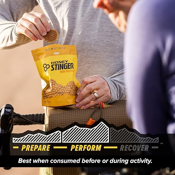 Honey Stinger Organic Mini Honey Waffles | Energy Stroopwafel for Exercise, Endurance and Performance | Sports Nutrition for Home & Gym, Pre and Post Workout | 5 Bags, 26.5 Ounce