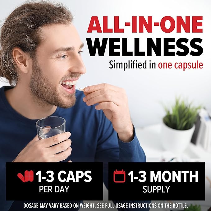 10X Health Optimize Methylated Multivitamin for Men & Women - 34 in 1 Formula with 800 mcg of Vitamin B12, Vitamin E, 5-MTHF, B Complex, NAC, Magnesium & Zinc Multivitamins - 90 Capsules