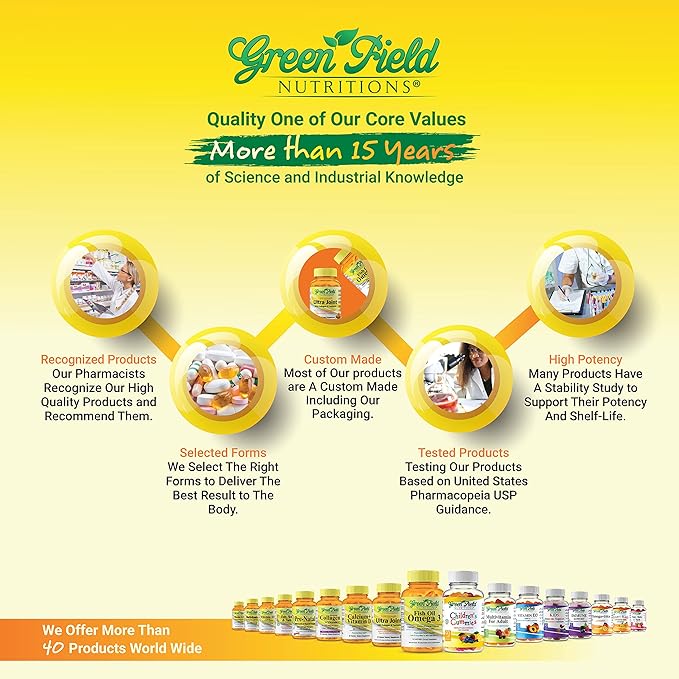 Greenfield Nutritions Halal Prenatal Vitamins with DHA and Folic Acid - Essential Prenatal Pregnancy Multivitamin with Iron - Contains 17 Vitamins for Mom to Be - Easy to Swallow 90 Liquid Softgels
