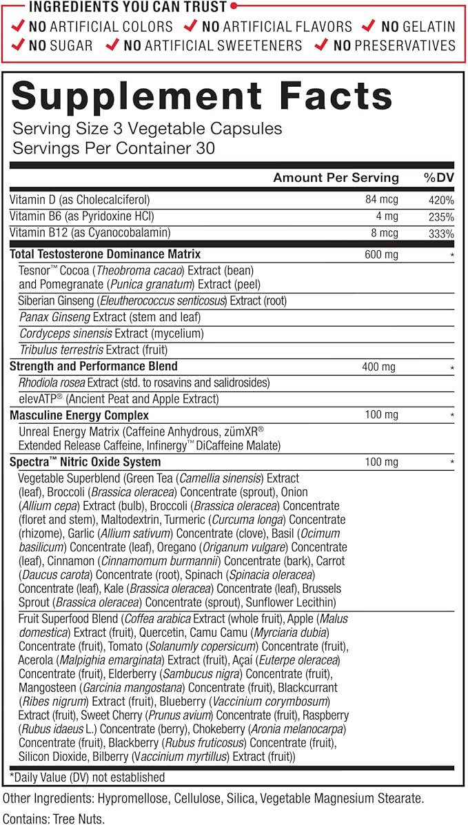 FORCE FACTOR Test X180 Unleashed Testosterone Booster for Men to Build Muscle, Increase Strength, and Improve Performance, Testosterone Supplement for Men’s Health, 90 Capsules