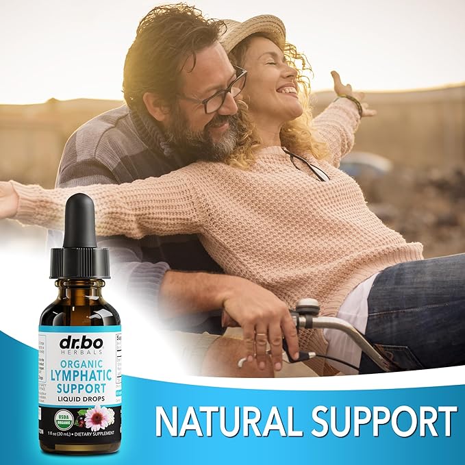 Lymphatic Drainage Supplements Drops - Organic Lymphatic Support Liquid Drops Cleanse with Echinacea for Lymph System Support Supplement, Lymph Node Detox Lymphatic System Drainage - 1oz Vegan Non-GMO