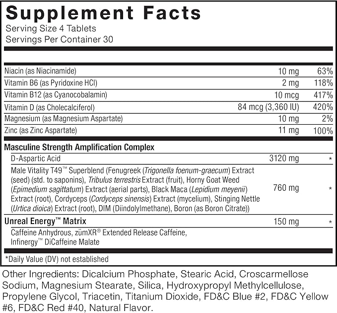 Force Factor Test X180 Boost, 2-Pack, Testosterone Booster and Energy Supplement for Men, Boost Energy, Increase Stamina, and Enhance Vitality, with D-Aspartic Acid and Fenugreek, 240 Tablets