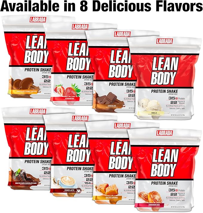 Labrada Lean Body MRP with Premium Columbia Coffee (154mg of Caffeine), Power Latte, 2.47LB Tub Packaging May Vary