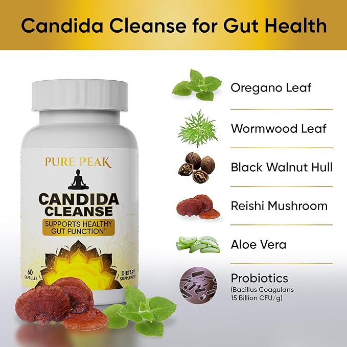 Herbal Probiotic Blend with Oregano Leaf, Wormwood, Black Walnut, Caprylic Acid