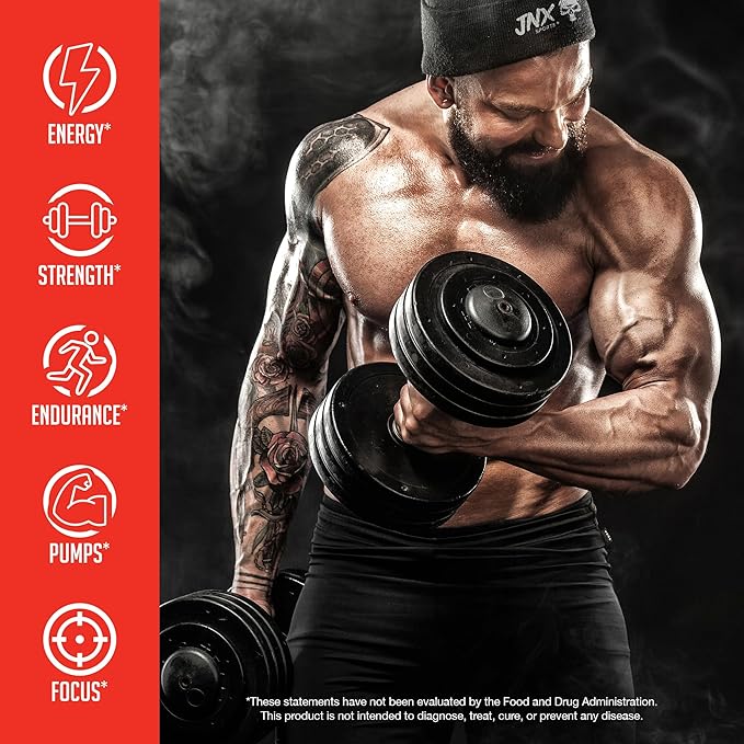 JNX SPORTS The Curse! Pre Workout Powder - Watermelon 50 Servings | Preworkout: Boost Strength, Energy + Focus for Men & Women | Caffeine, Beta-Alanine, Creatine & L-Citrulline