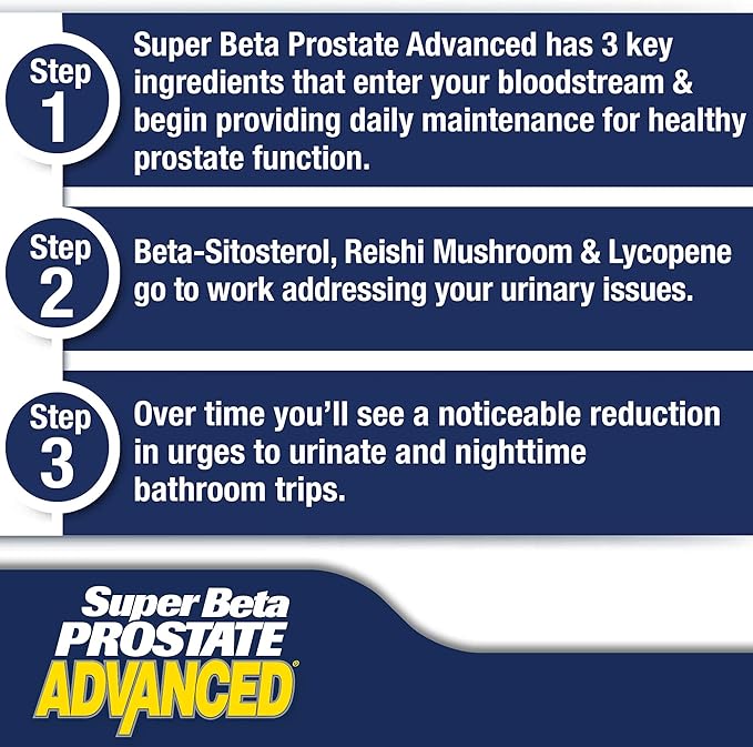 Advanced – Promote Sleep, Support Bladder Emptying. Prostate Support Supplement for Men's Health with Beta Sitosterol, not Saw Palmetto. (240 Caplets, 4-Pack)
