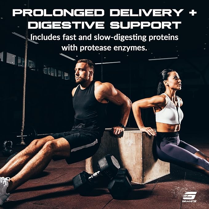 Granite Protein Powder | Whey Isolate & Concentrate| Casein for Lean Muscle Building & Workout Recovery | 30 Servings | Egg & Grass Fed Protein | 23g Protein from 5 Sources | Vanilla Flavor