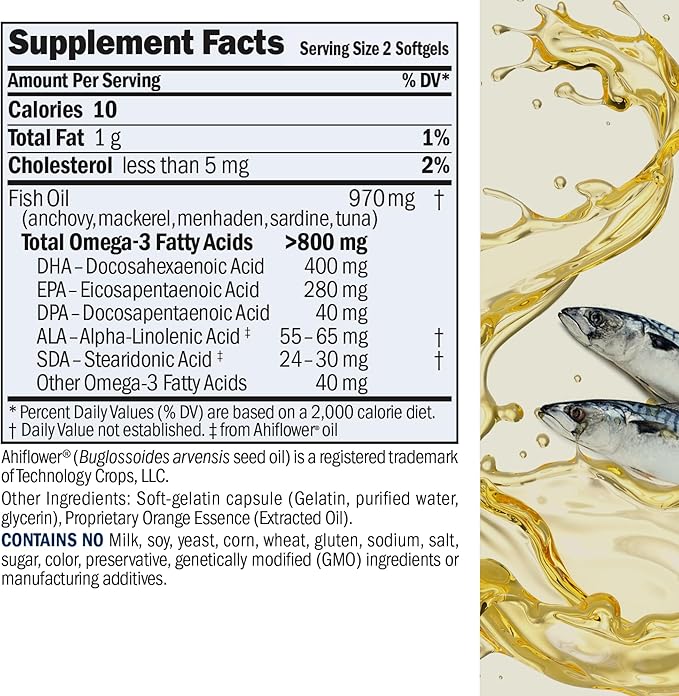 Andrew Lessman Essential Omega-3 Orange - 600 Softgels - Ultra-Pure, High Potency Omega-3 Oils. High DHA, No Stomach Upset, No Contaminants, No Mercury. Small Easy to Swallow Softgels