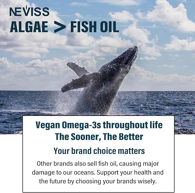 Vegan Omega 3 Gummies 1000mg w/MethylFolate, Vitamin B12, Plant Based DHA 460mg & EPA 230mg for Brain, Joint, Eye & Immunity, Sugar Free Fish Oil Omega 3 Supplements Alternative for Adults, 120 Cts