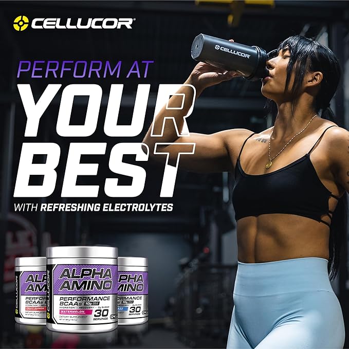 Cellucor Alpha Amino EAA & BCAA Powder | Branched Chain Essential Amino Acids + Electrolytes | Watermelon | 30 Servings