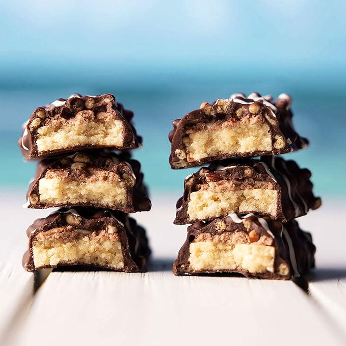 FITCRUNCH Snack Size Protein Bars, 6-Layer Baked Bar, 5g of Sugar & Soft Cake Core (9 Bars, Chocolate Coconut Almond)