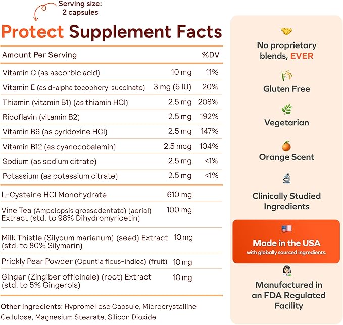 Cheers Daily Combo | Protect + Multi | Daily Supplements for Drinkers to Support Liver Health & Replenish Lost Vitamins | 60 Doses Each | Choline, Betaine, Niacin, B-Vitamins, L-Cysteine, DHM