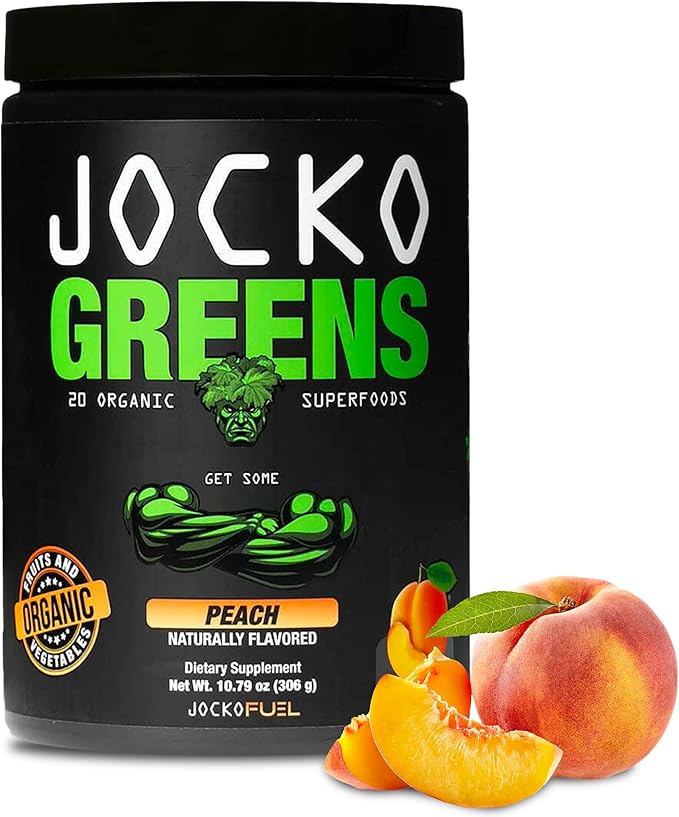 Jocko Fuel Daily Greens Powder - Premium Organic Greens Superfood Powder for Gut Health, Digestion, Bloating, Immune Support with Spirulina, Chlorella, Digestive Enzymes, & Probiotics - 30 Servings