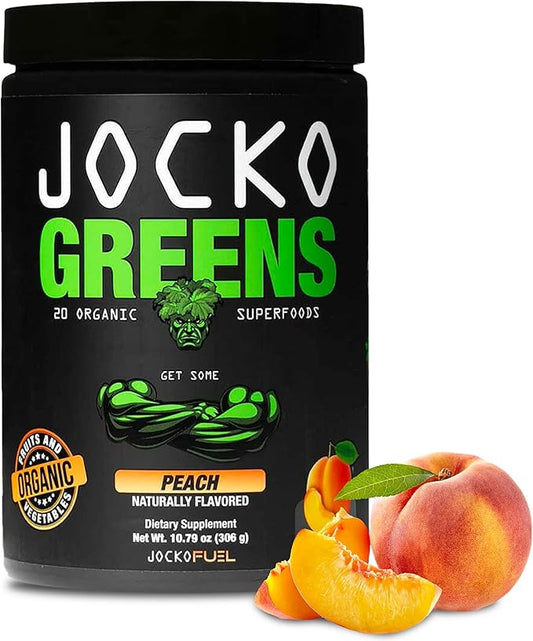 Jocko Fuel Daily Greens Powder - Premium Organic Greens Superfood Powder for Gut Health, Digestion, Bloating, Immune Support with Spirulina, Chlorella, Digestive Enzymes, & Probiotics - 30 Servings