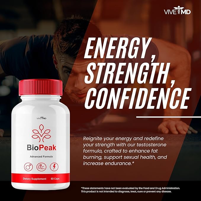 BioPeak Capsules, Bio Peak Advance Formula, BioPeak All Natural Supplement - Biopeak Pills for Maximum Strength, Bio Peak Support Pills Reviews (2 Pack)