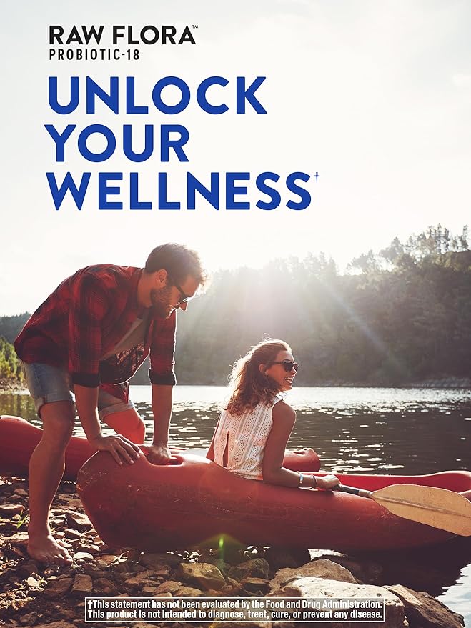 Raw Flora Probiotic with Prebiotics | 60 Billion CFU | Daily Digestive Vegan Capsules | Gluten Free Supplement for Men and Women | by Nature's Truth