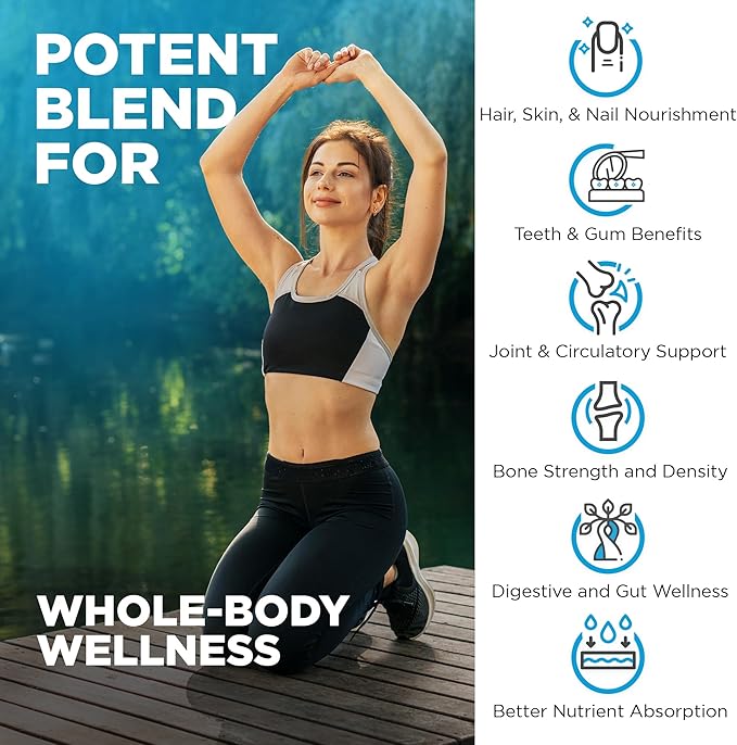 Nutrivein Multi Collagen Pills 2250mg - 180 Collagen Capsules - Type I, II, III, V, X - Anti-Aging, Healthy Joints, Hair, Skin, Bones, Nails, Hydrolyzed Protein Collagen Peptides for Woman and Men
