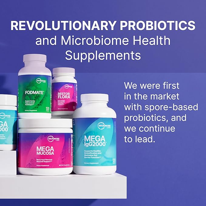 Microbiome Labs Spore Based Probiotic Gummies for Women, Men & Children - MegaSporeBiotic Gummies - 4 Bacillus Probiotics for Digestive Health & Microbiome Support - Berry Flavor (60 Gummies)