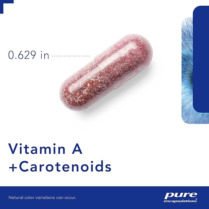 Pure Encapsulations Vitamin A + Carotenoids (Lutein, Zeaxanthin, and Astaxanthin) | Hypoallergenic Dietary Supplement | 30 Capsules