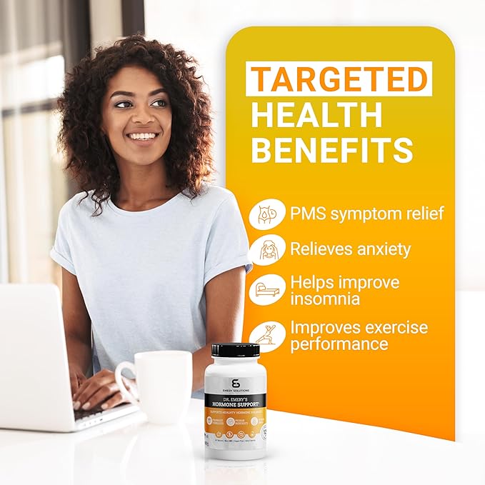 DR. EMERY'S Hormone Support Supplement for Women & Men, Hormone Balance Vitamins - Multivitamin, Natural Essential Vitamins, Zinc, B Vitamin, Magnesium - 120 Caps