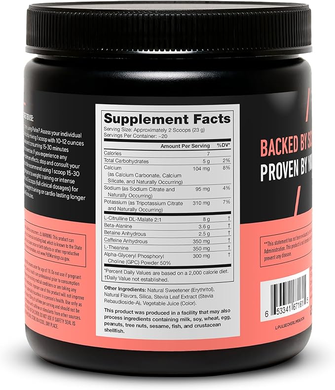LEGION- All Natural Nitric Oxide Preworkout Drink to Boost Energy, Creatine Free, Naturally Sweetened, Beta Alanine, Citrulline, Alpha GPC (Cherry Limeade)