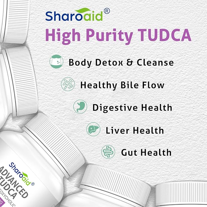 TUDCA Liver Support Supplements 1200 mg-Third Party Tested-High Strength Formula-Bile Salts for Liver Detox Cleanse-Vegan Capsules for Liver,Kidney,Gallbladder Health,1 Bottle-60 Capsules