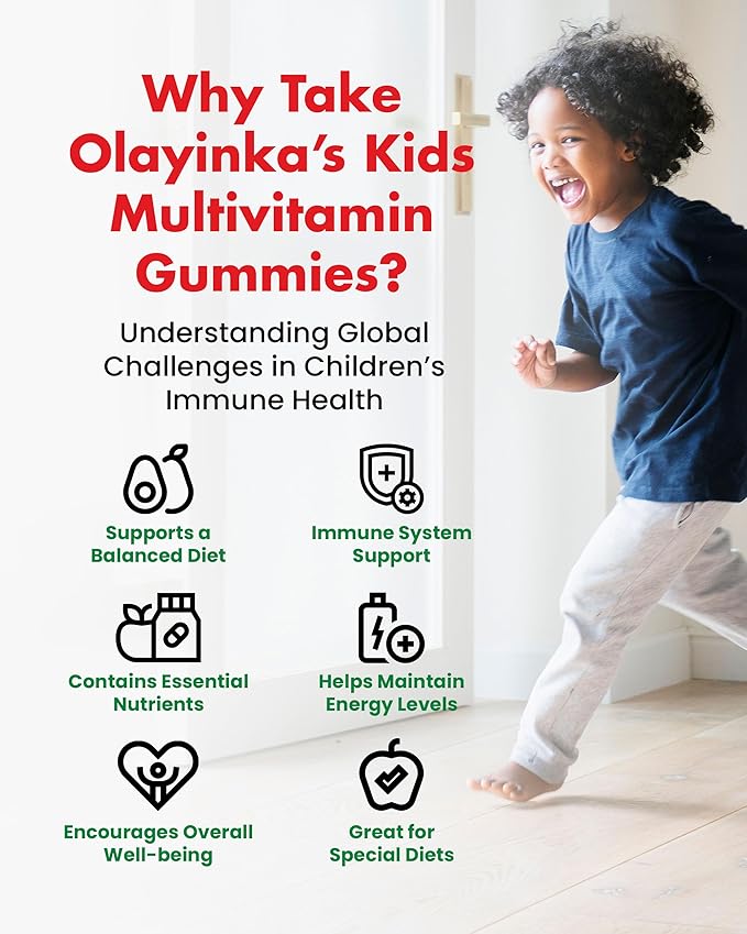 Multivitamin for Kids – High Potency Children's Immune Support with Vitamin C, Vitamin A, Vitamin E, Choline, Zinc & More – Vegetarian Vitamin Gummies for Kids, 90 Count