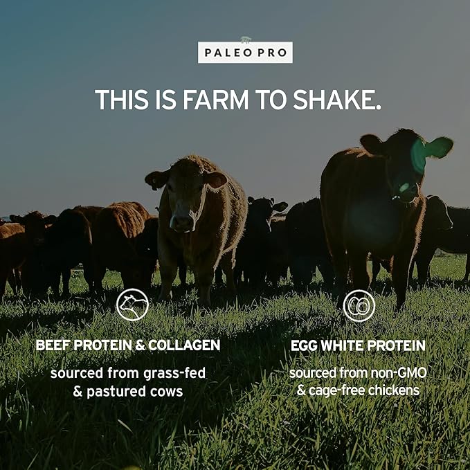 PaleoPro Protein Powder Grass-Fed, Pastured, Cage-Free Protein | Gluten Free, Dairy Free. No Sugar, Soy, Grains or Net Carbs | Paleo & Keto Friendly - 15 Servings (1 lb, Aztec Vanilla)