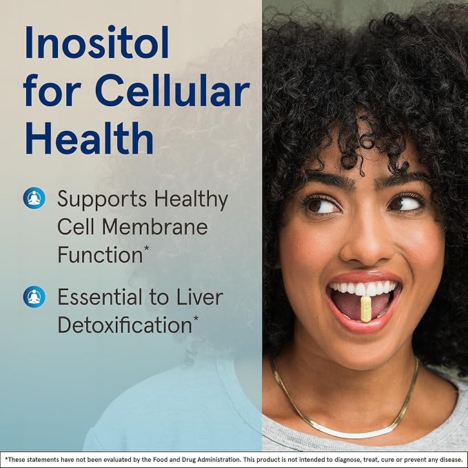 Jarrow Formulas Inositol 750 mg, Dietary Supplement, Liver Support for Cellular Health and General Wellness, 100 Veggie Capsules, Up to a 100 Day Supply