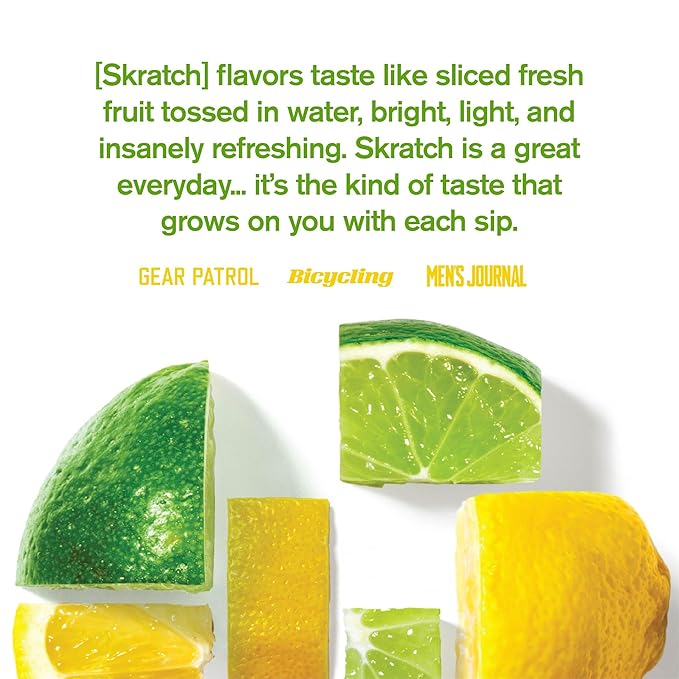 Skratch Labs Hydration Powder | Sport Drink Mix | Electrolytes Powder for Exercise, Endurance, and Performance | Lemon + Lime | 20 Servings | Non-GMO, Vegan, Kosher