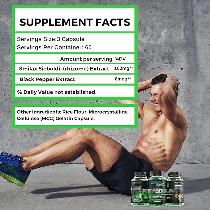 Worldwide Nutrition Anabolic Accelerator Vitamin Supplement - Ignite Your Growth, Strength & Energy Journey - Muscle Builder & Cortisol Blocker for Men - 180 Count Supplements for Men