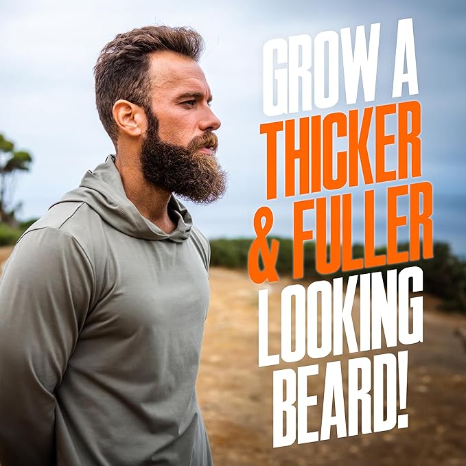 Wild Willies Beard Growth Vitamins Supplement Beard Growth Pills for Fuller & Thicker Beard, Formulated with Biositol Complex & 19 Hair Grooming Nutrients - 60 Capsules