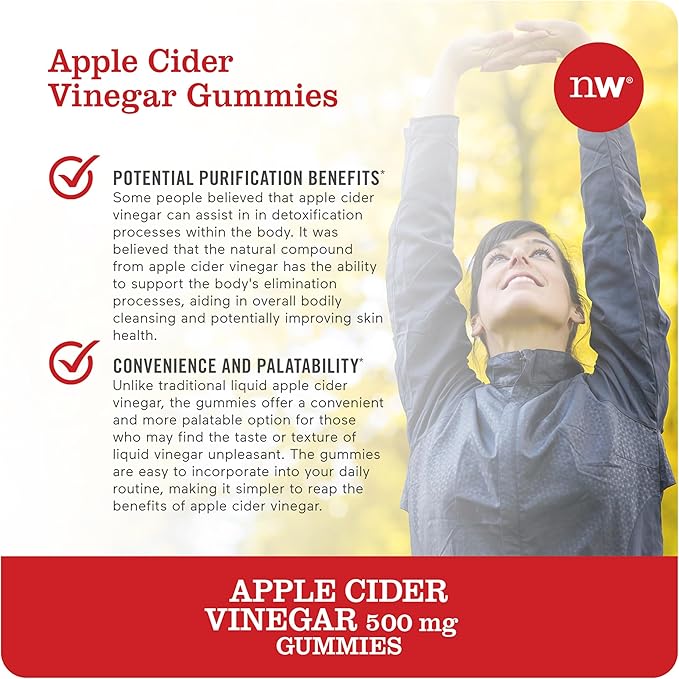 NatureWise Apple Cider Vinegar Gummies - 500mg ACV Gummies with Vitamin B12 - Apple-Pineapple Flavor - Support for Energy & Gut Health - Vegan, Gluten-Free, Non-GMO - 180 Gummies[6-Month Supply]