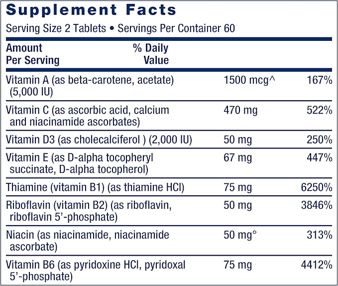 Life Extension Two-Per-Day High Potency Multi-Vitamin & Mineral Supplement - Vitamins, Minerals, Plant Extracts, Quercetin, 5-MTHF Folate & More - Gluten-Free - Non-GMO - 120 Tablets (Pack of 2)