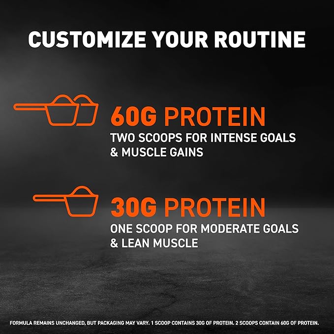 Body Fortress Super Advanced Whey Protein Powder, Cookies N’ Creme, 60g Protein & 12g BCAAs Per 2 Scoops, Muscle Gain & Recovery, Immune Support with Vitamins C & D, 1.78lbs (Packaging May Vary)