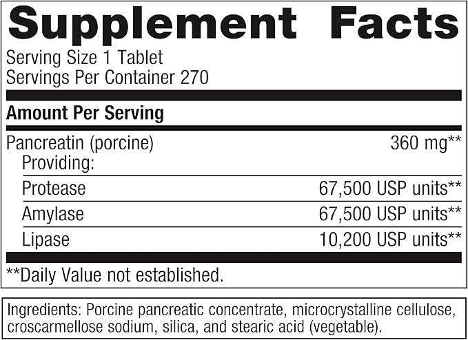 Metagenics SpectraZyme Pancreatic Enzymes - Digestion Supplement* - Pancreatic Enzymes - Digestive Enzymes - Non-GMO & Gluten-Free - 270 Tablets